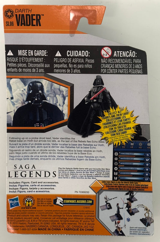 Hasbro 2010 Star Wars Saga Legends Darth Vader Figure SL06 - New