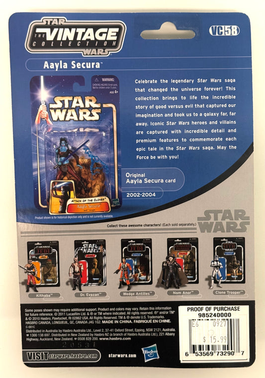 Hasbro 2010 Star Wars Vintage Collection ROTS Aayla Secura VC58 Figure - New