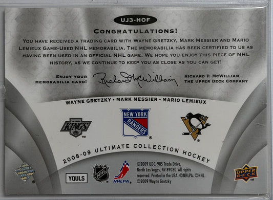 Gretzky, Messier, Lemieux Ultimate Trios Jersey limited #UJ3-HOF 2008,09