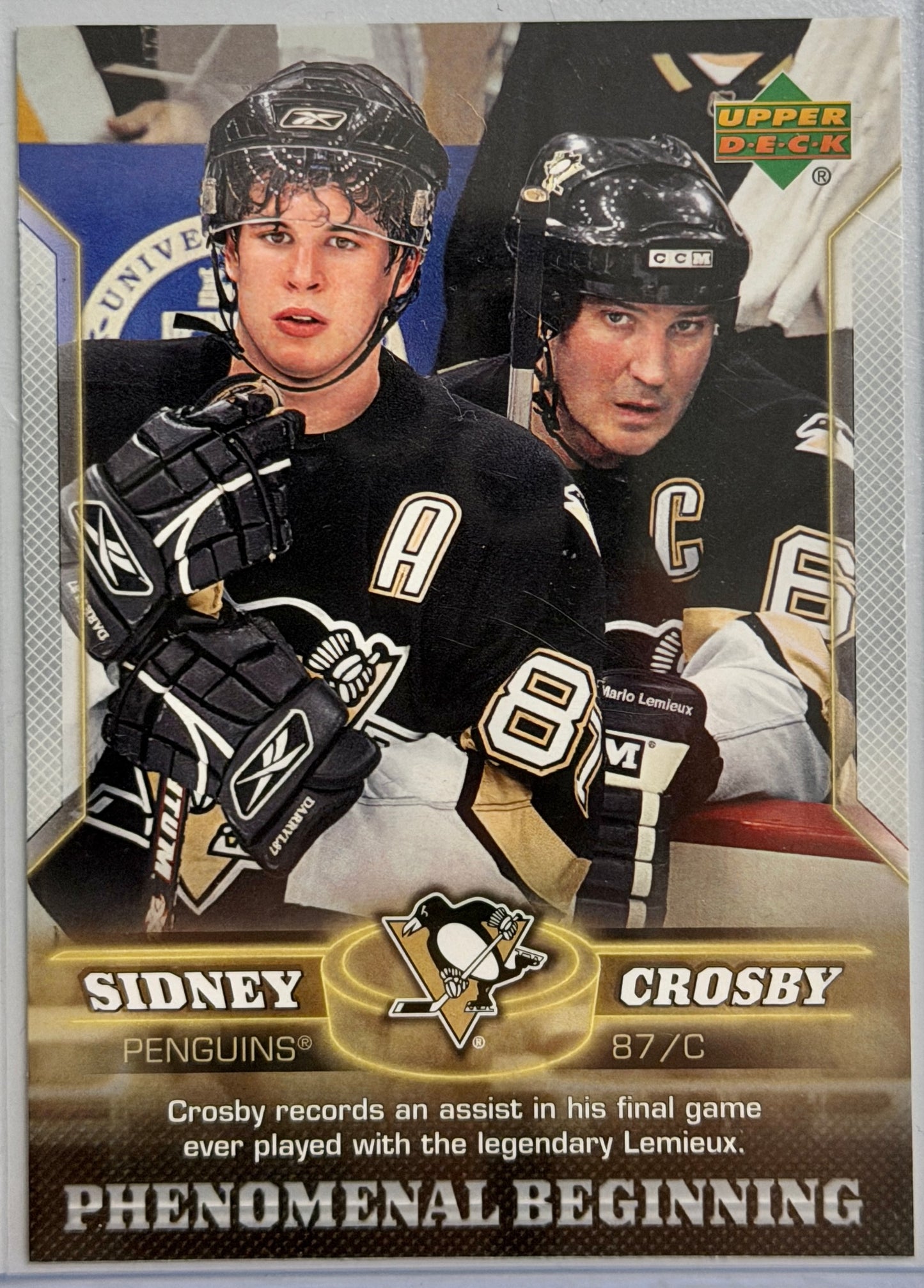 Crosby: Final Game with Lemieux Upper Deck #14 2006