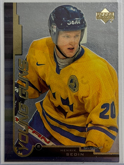 Henrik Sedin Upper Deck Young Guns Rookie #166 1999