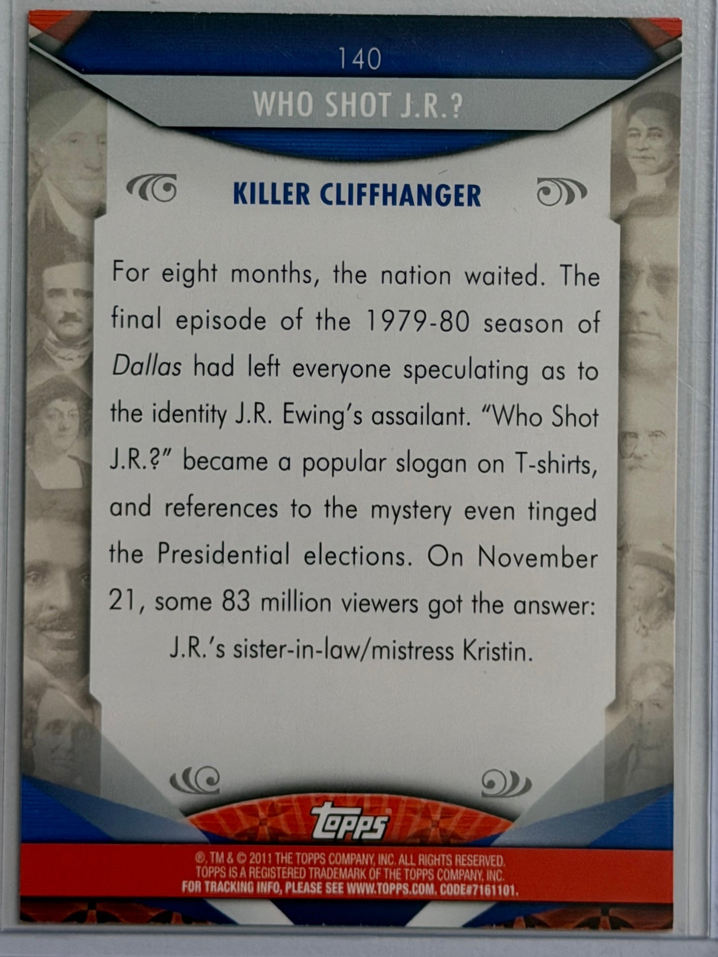 Who Shot J.R. Topps #140 2011
