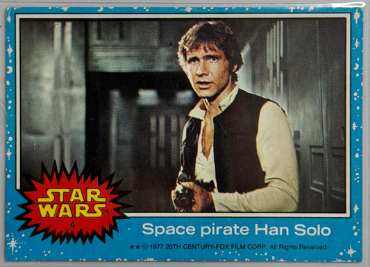 Han Solo Space Pirate Card #4 1977