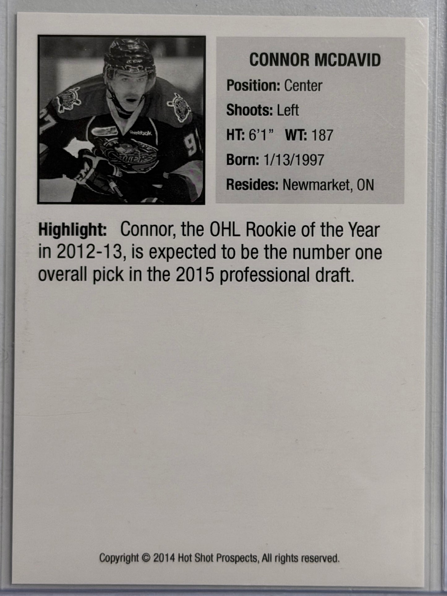 Connor McDavid Future Stars: Hot Shot Prospects 2014