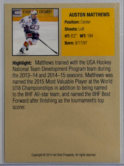 Auston Matthews Future Stars: Hot Shot Prospects 2015