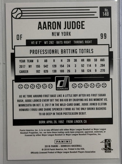 Aaron Judge Donruss #148 2018