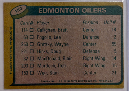 Wayne Gretzky O-Pee-Chee #182 1980