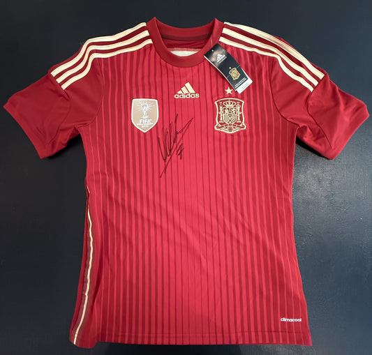 David Villa Hand-Signed Spain National Team 2014 FIFA World Cup Home Jersey (Witnessed in Person)