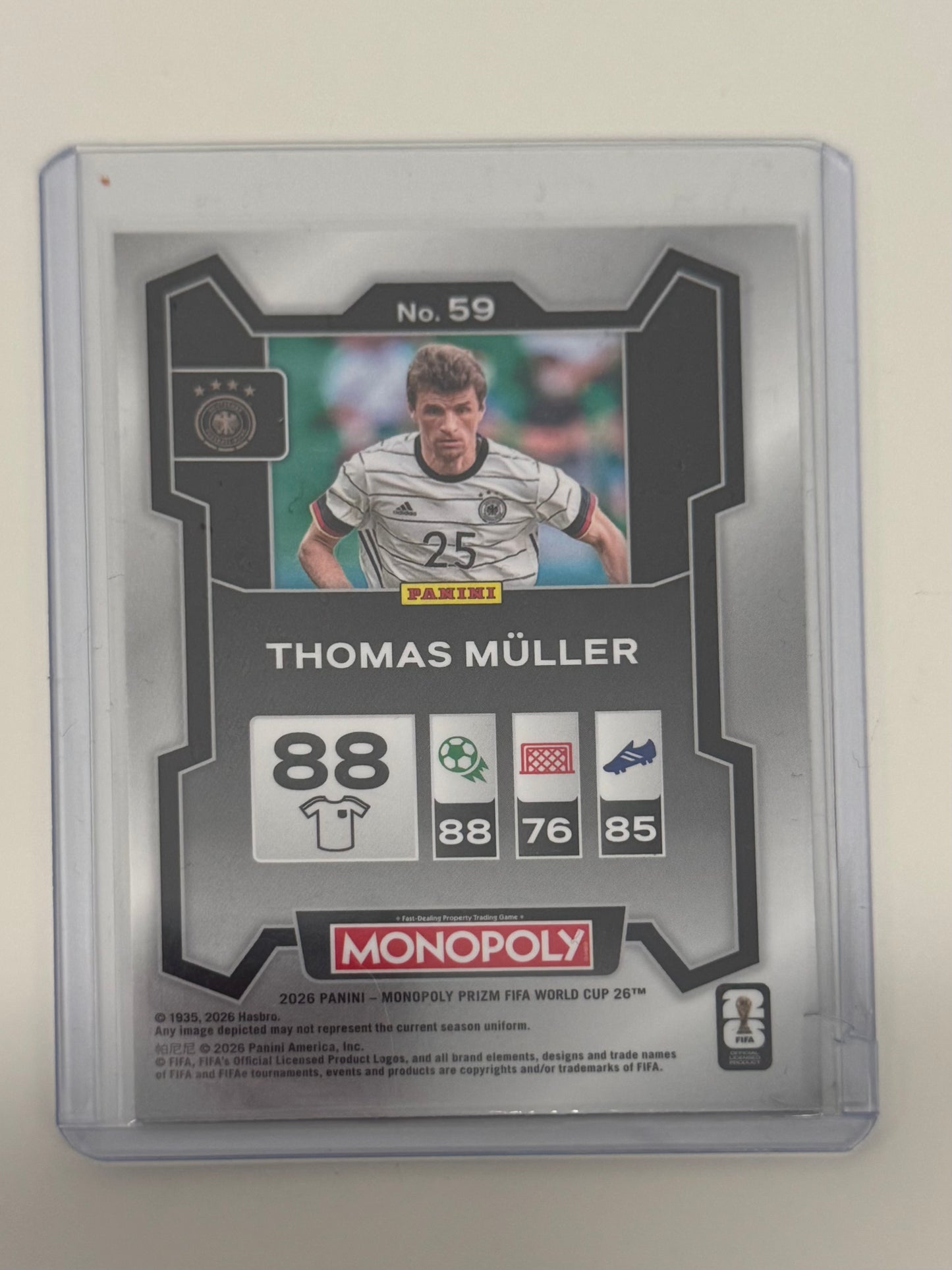 2026 Panini Monopoly Prizm FIFA World Cup 26 Thomas Müller Germany #59