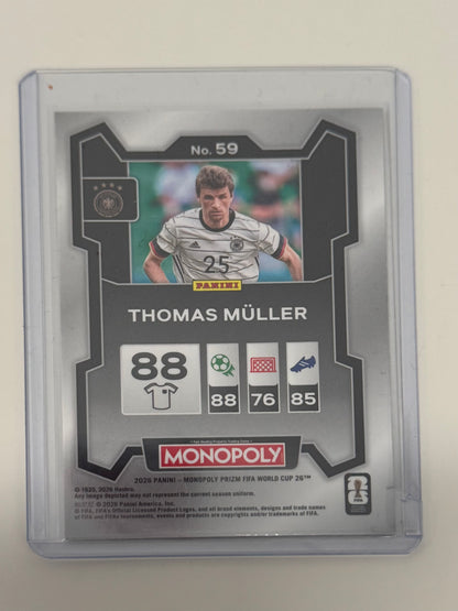 2026 Panini Monopoly Prizm FIFA World Cup 26 Thomas Müller Germany #59