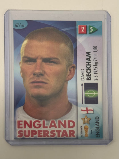 2006 Panini Goaaal! FIFA World Cup Germany David Beckham England Superstar — Serial Numbered 67/150