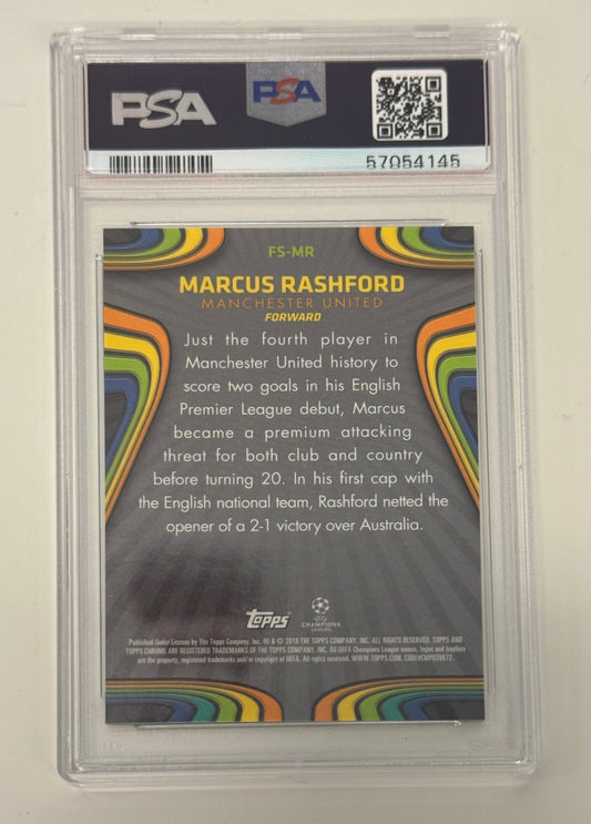 2017 Topps Chrome UEFA Champions League Marcus Rashford Future Stars #FS-MR — Manchester United, PSA Gem Mint 10