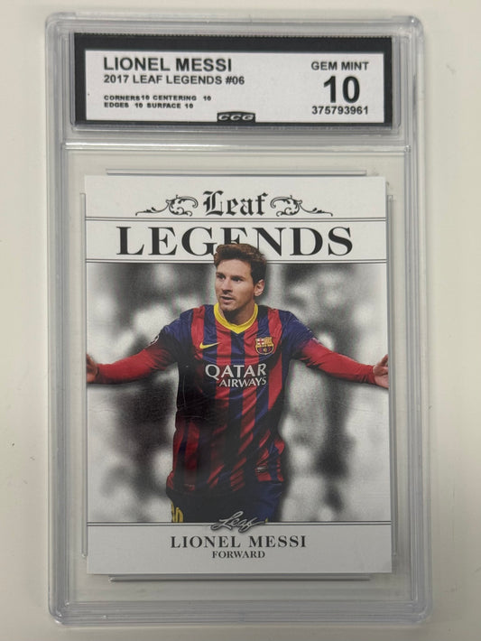 2017 Leaf Legends Lionel Messi #06 — CCG Gem Mint 10