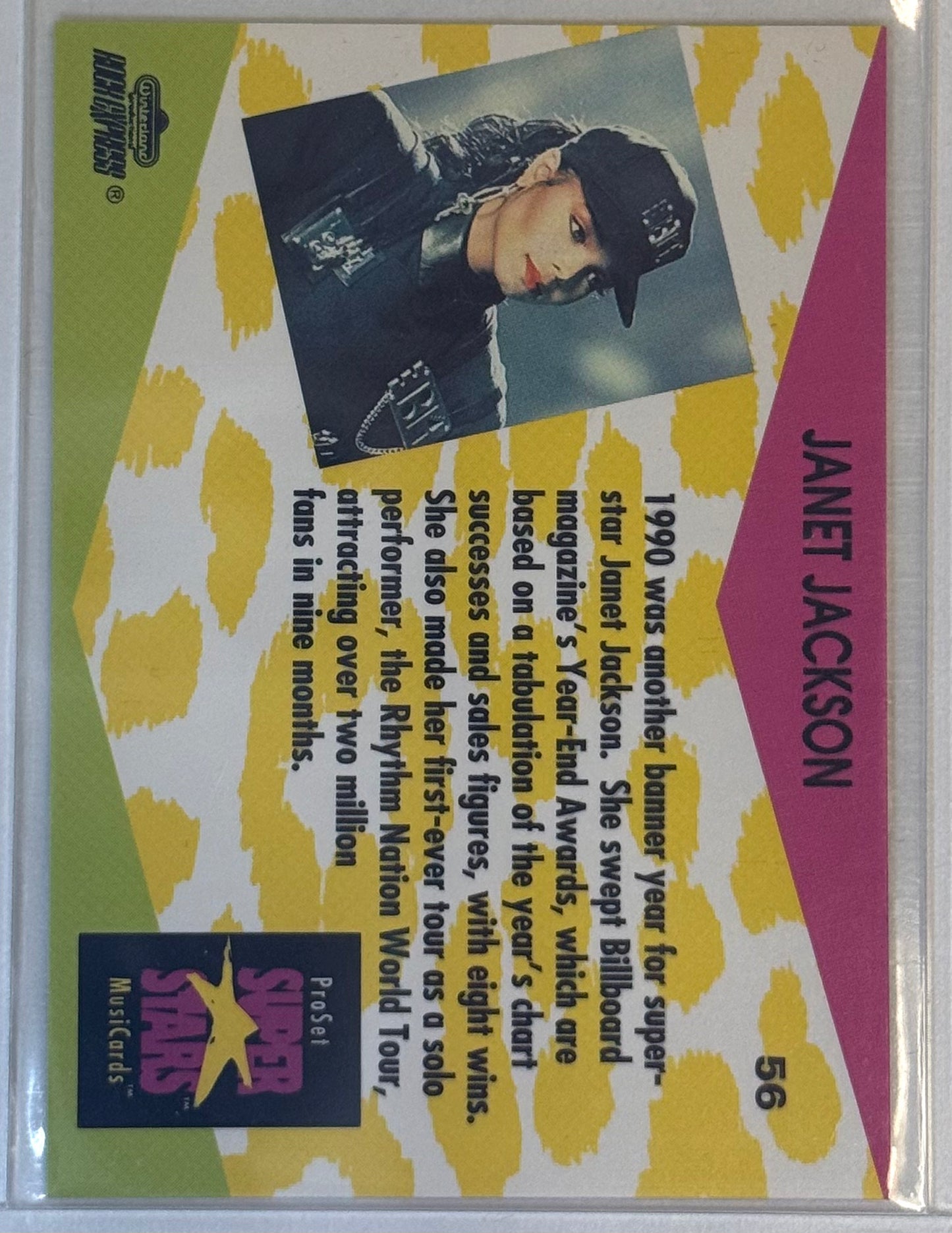 Janet Jackson Pro Set Musicard UK #56 1990