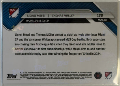 Lionel Messi / Thomas Muller Topps NOW MLS #138 2025