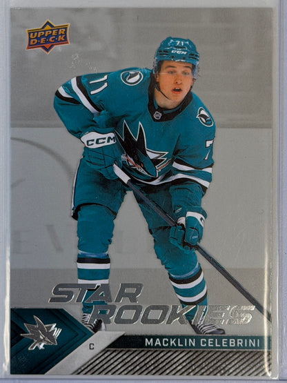 Macklin Celebrini Upper Deck NHL Star Rookies #13 2024-2025