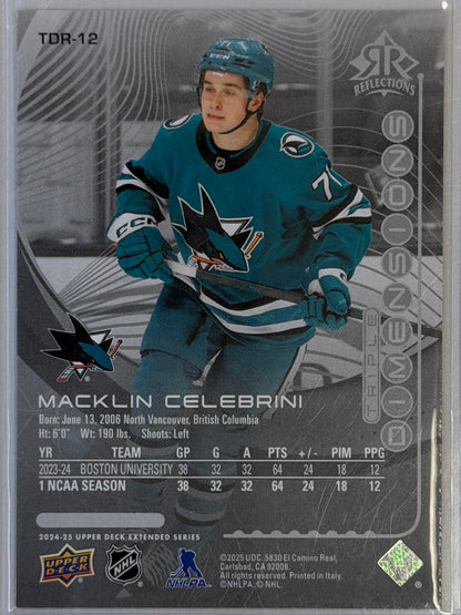 Macklin Celebrini Upper Deck TDR12 2023-2024