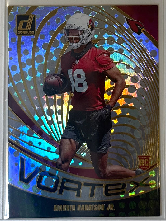 Marvin Harrison Jr. Panini Donruss Vortex Gold Foil 2024