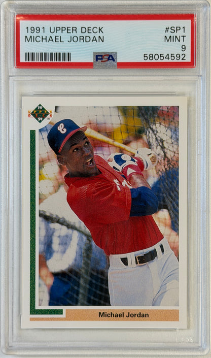 Michael Jordan Upper Deck Rookie Baseball PSA 9 SP1 1991