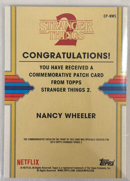 2019 Topps Stranger Things 2 #CP-NWS Nancy Wheeler Snow Ball '84 Patch