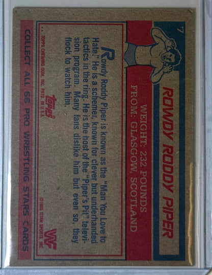 Roudy Roddy Piper Topps #7 1985