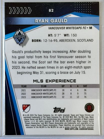 Ryan Gauld Topps Chrome Blue Refractor #82 2024
