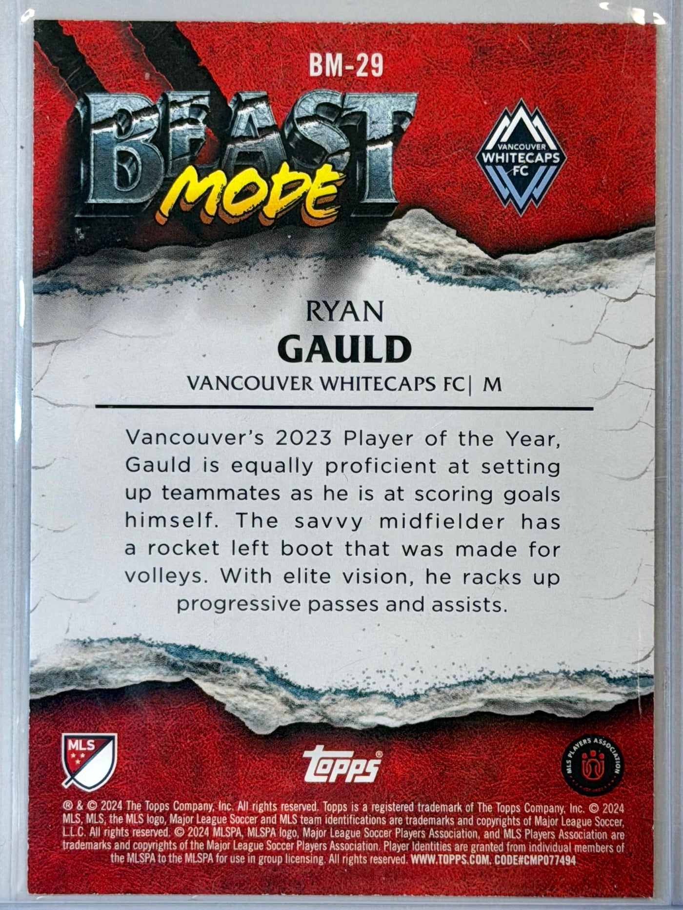 Ryan Gauld Topps Superstars MLS Beast Mode 2024