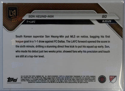Son Heung-Min Topps NOW MLS LAFC #80 2025