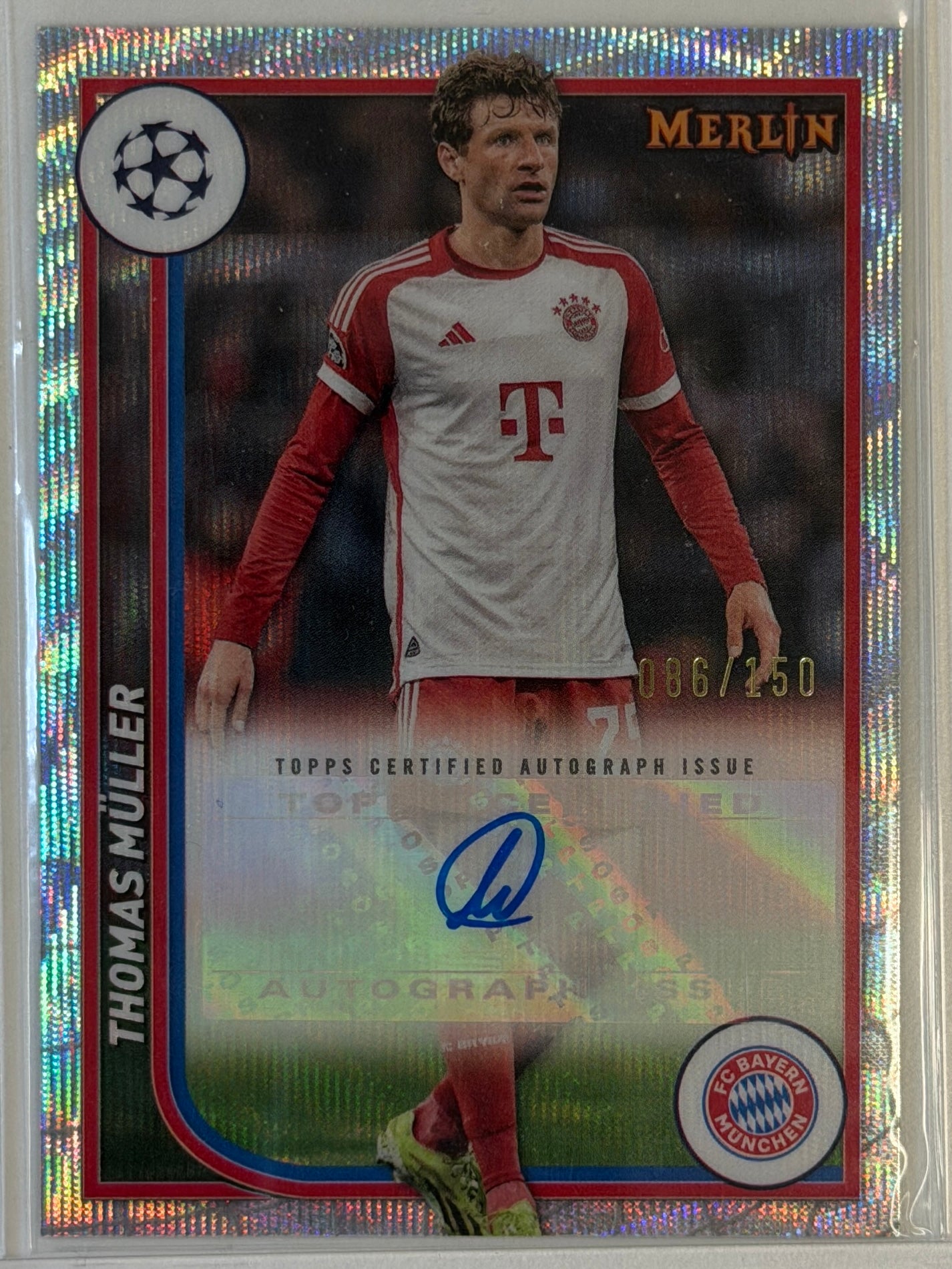 Thomas Muller Merlin UEFA Autographed Card 2023-2024