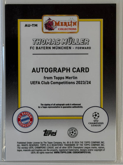 Thomas Muller Merlin UEFA Autographed Card 2023-2024