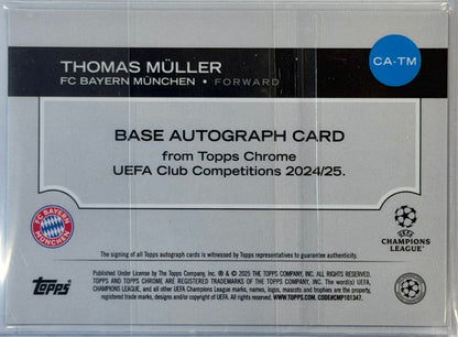 Thomas Muller Topps Chrome Autographed CA-TM 2024-2025