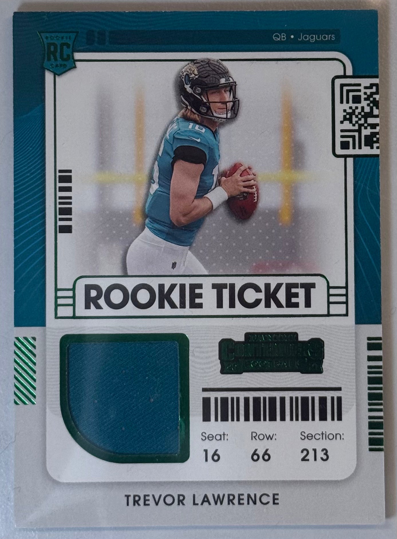 Trevor Lawrence Panini Contenders Rookie Ticket RTS-TRL 2021
