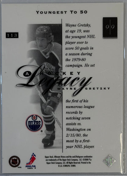 Wayne Gretzky Upper Deck Ultimate Victory #113 1999-2000