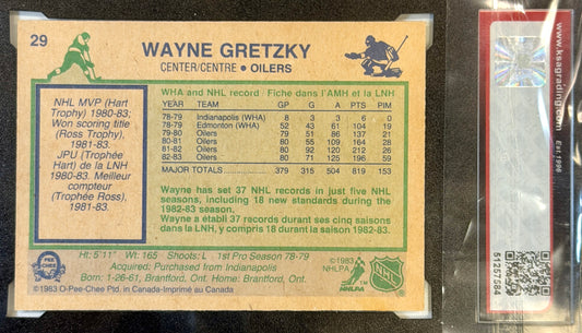 Wayne Gretzky OPC Graded KSA ENM 6.5 #29 1983-84