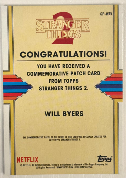 2019 Topps Stranger Things 2 #CP-WAV Will Byers AV Club Patch